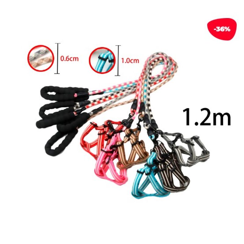 GENERICO - CORREA PARA MASCOTA COLOR LISO 12M  10CM 06CM