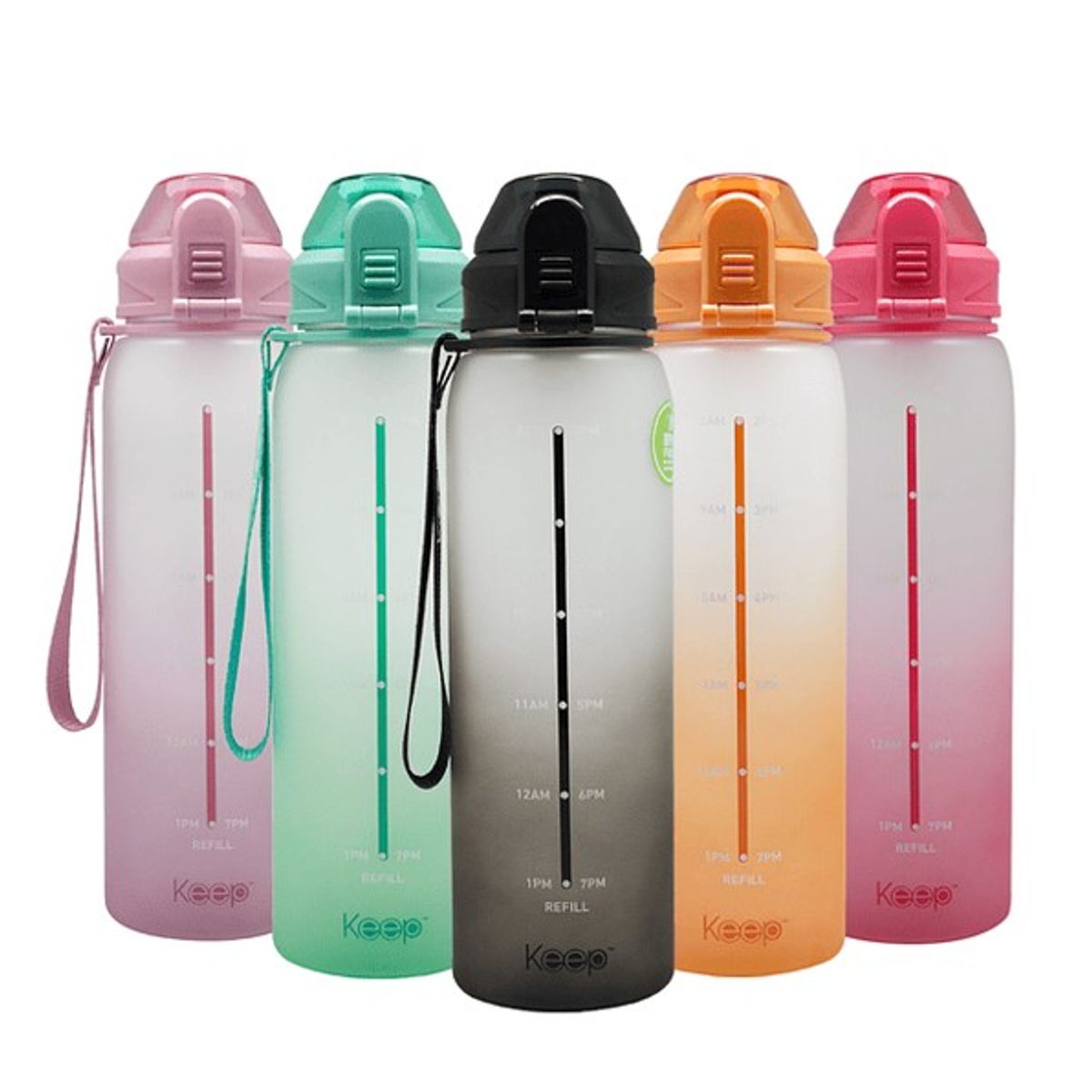 KEEP - Botella Medidas Rubber 1 L Keep - verde