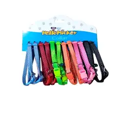 GENERICO - CORREA PARA MASCOTA CUELLO CUADROS CON CAMPANA 1CM