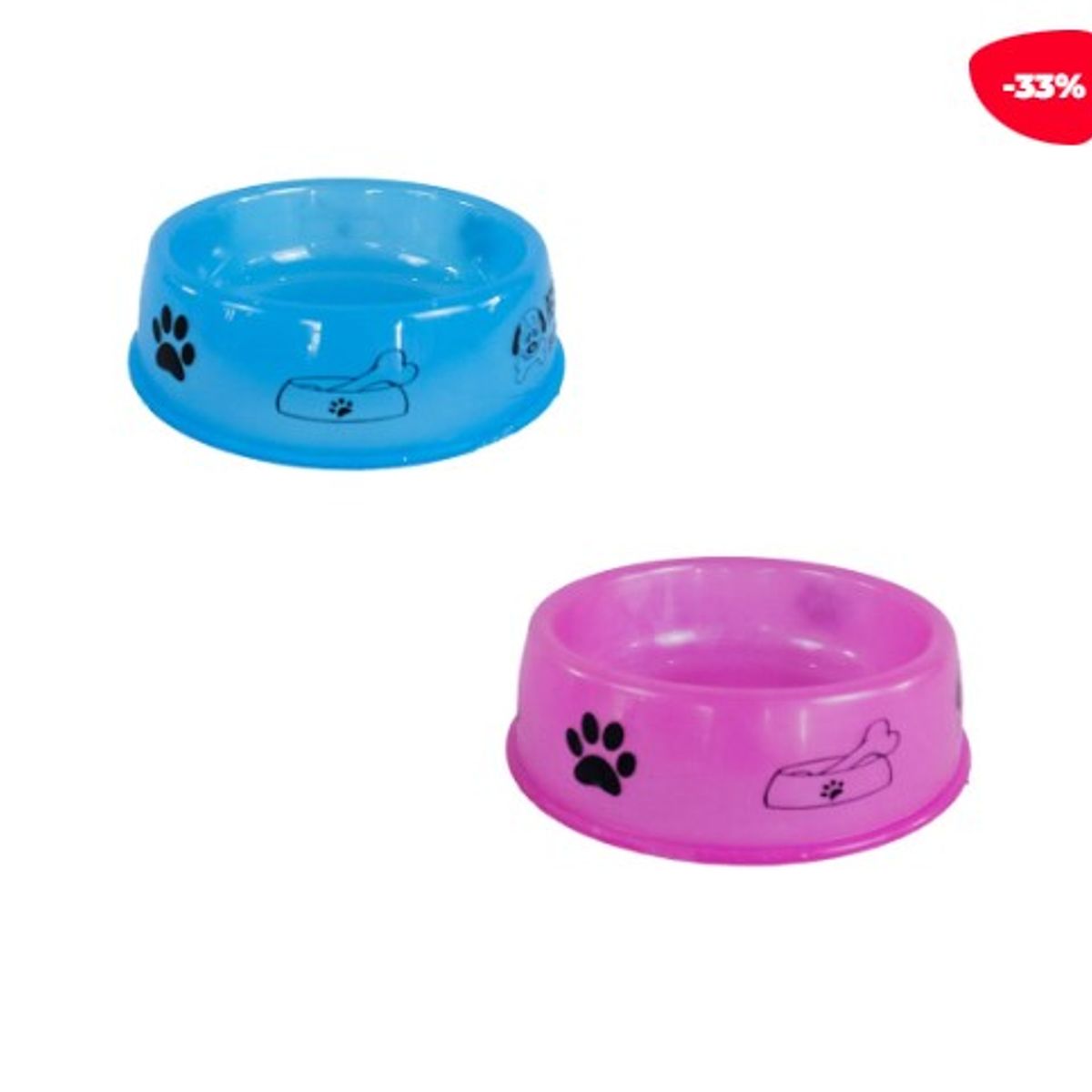 GENERICO - COMEDERO PLASTICO PARA MASCOTA 24X7CM