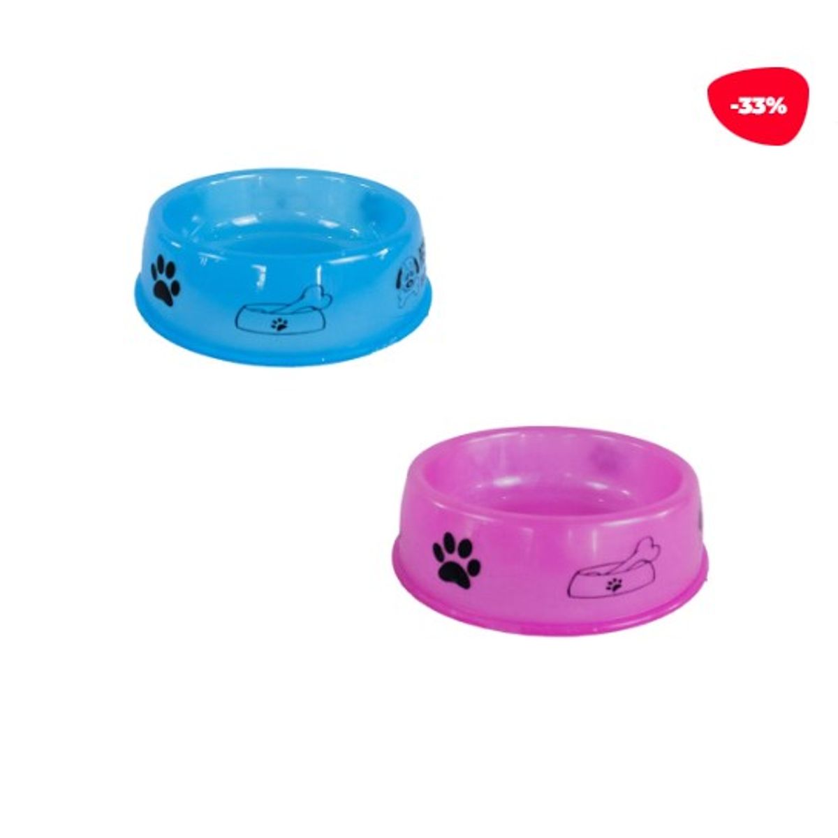 GENERICO - COMEDERO PLASTICO PARA MASCOTA 24X7CM