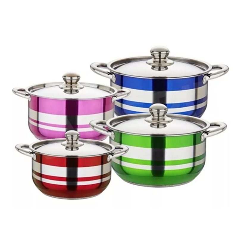 GENERICO - 4pcs Bateria De Cocina 304 Acero Inoxidable Ollas Sin Humo