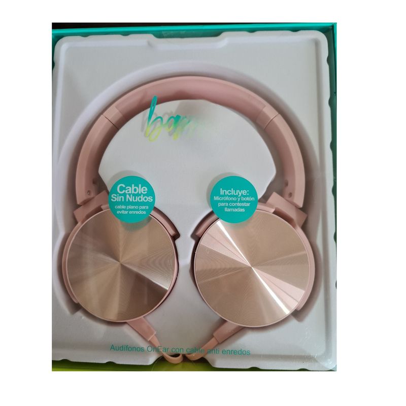 GENERICO - Audifonos Over Ear Rosa Baru