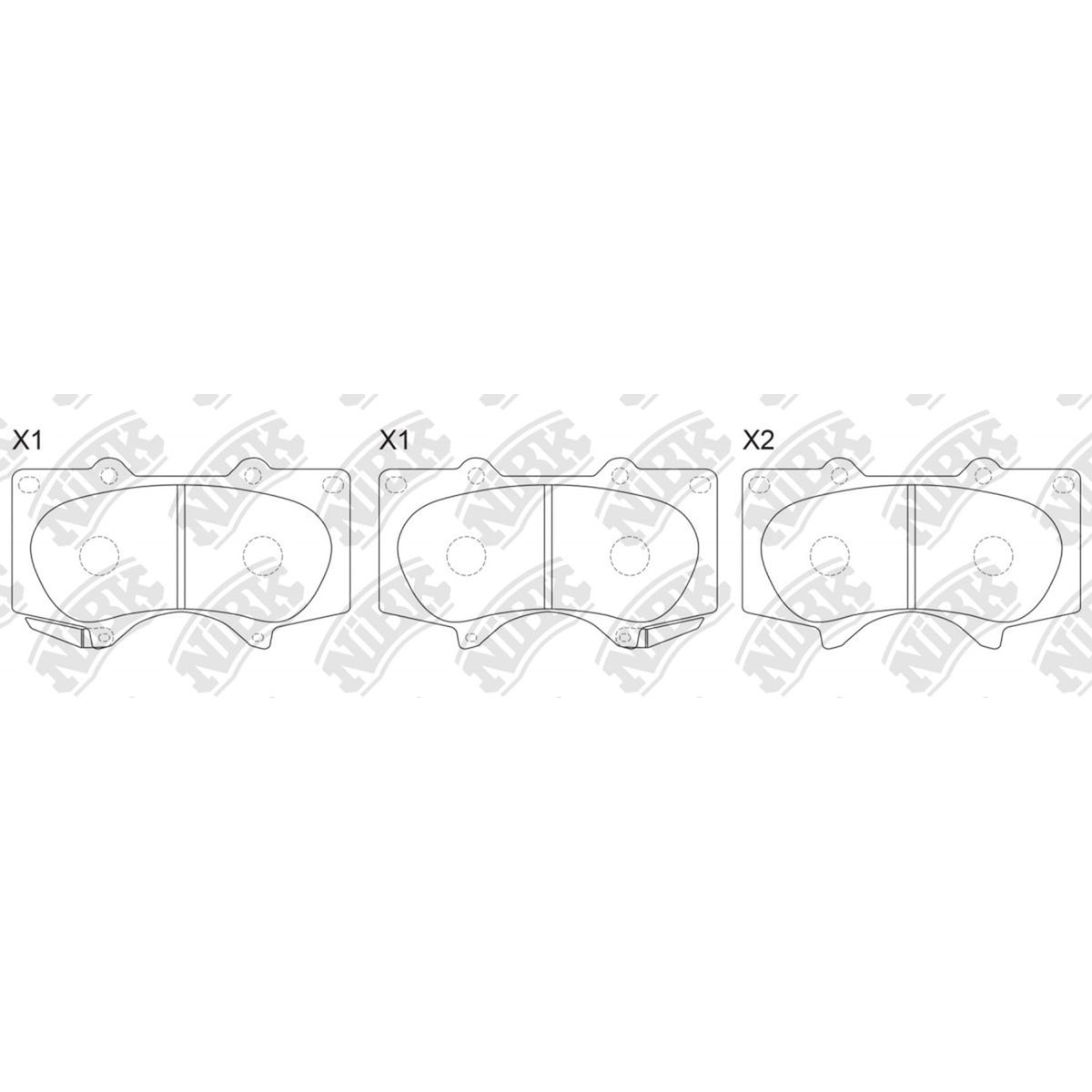 GENERICO - Pastillas Delanteras Toyota Hilux - Fortuner 2015 - 2021 Nibk