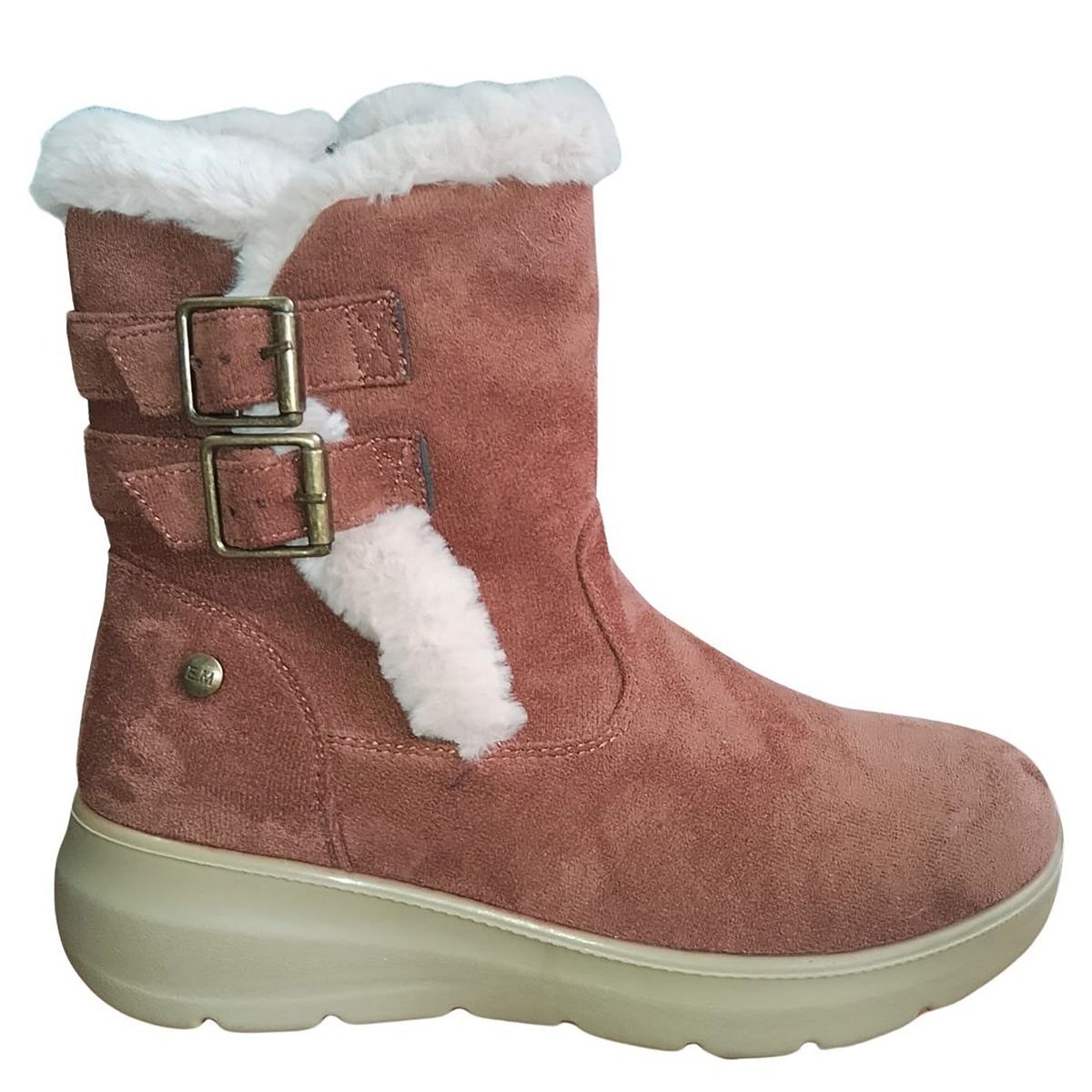 ZAPATILLACHILE - Botin Gamuza Con Chiporro De Mujer Perfectas Para Invierno