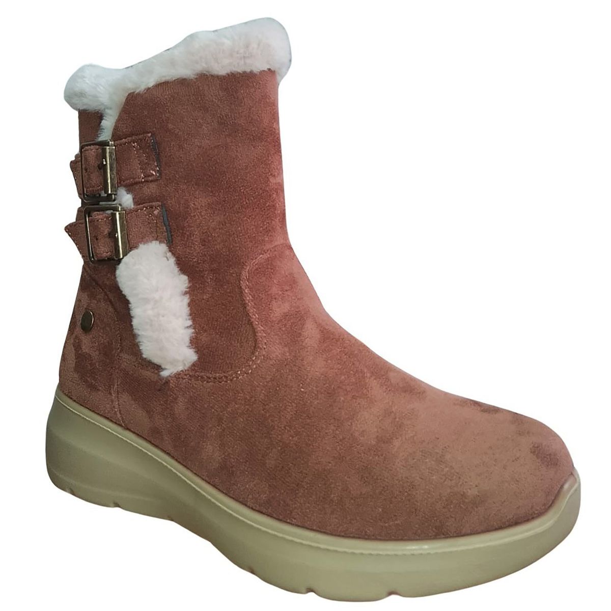 ZAPATILLACHILE - Botin Gamuza Con Chiporro De Mujer Perfectas Para Invierno