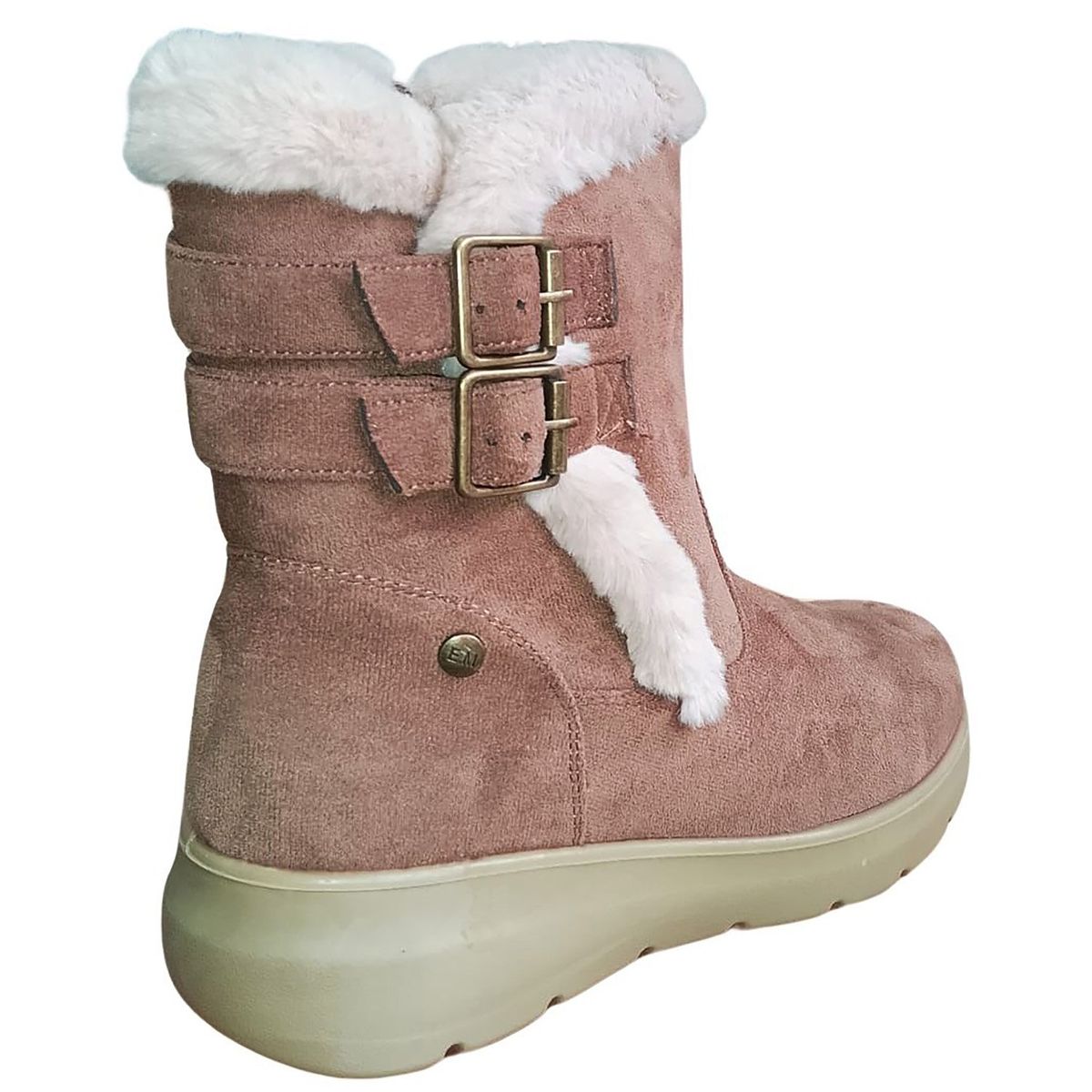 ZAPATILLACHILE - Botin Gamuza Con Chiporro De Mujer Perfectas Para Invierno