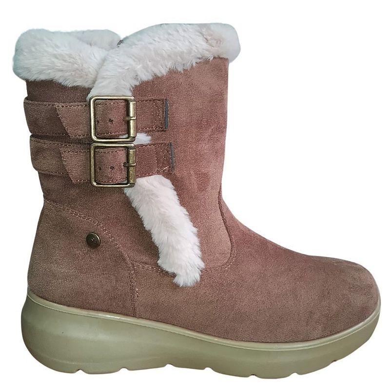 ZAPATILLACHILE - Botin Gamuza Con Chiporro De Mujer Perfectas Para Invierno