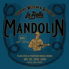 LA BELLA - Set de Cuerdas para Mandolina 0.9 - 0.36 880L