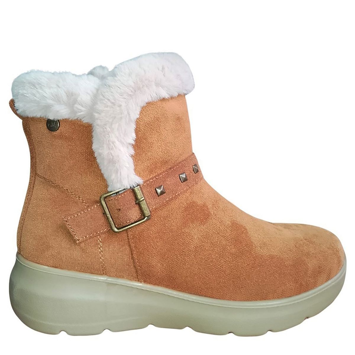 ZAPATILLACHILE - Botin Gamuza Con Chiporro De Mujer Perfectas Para Invierno