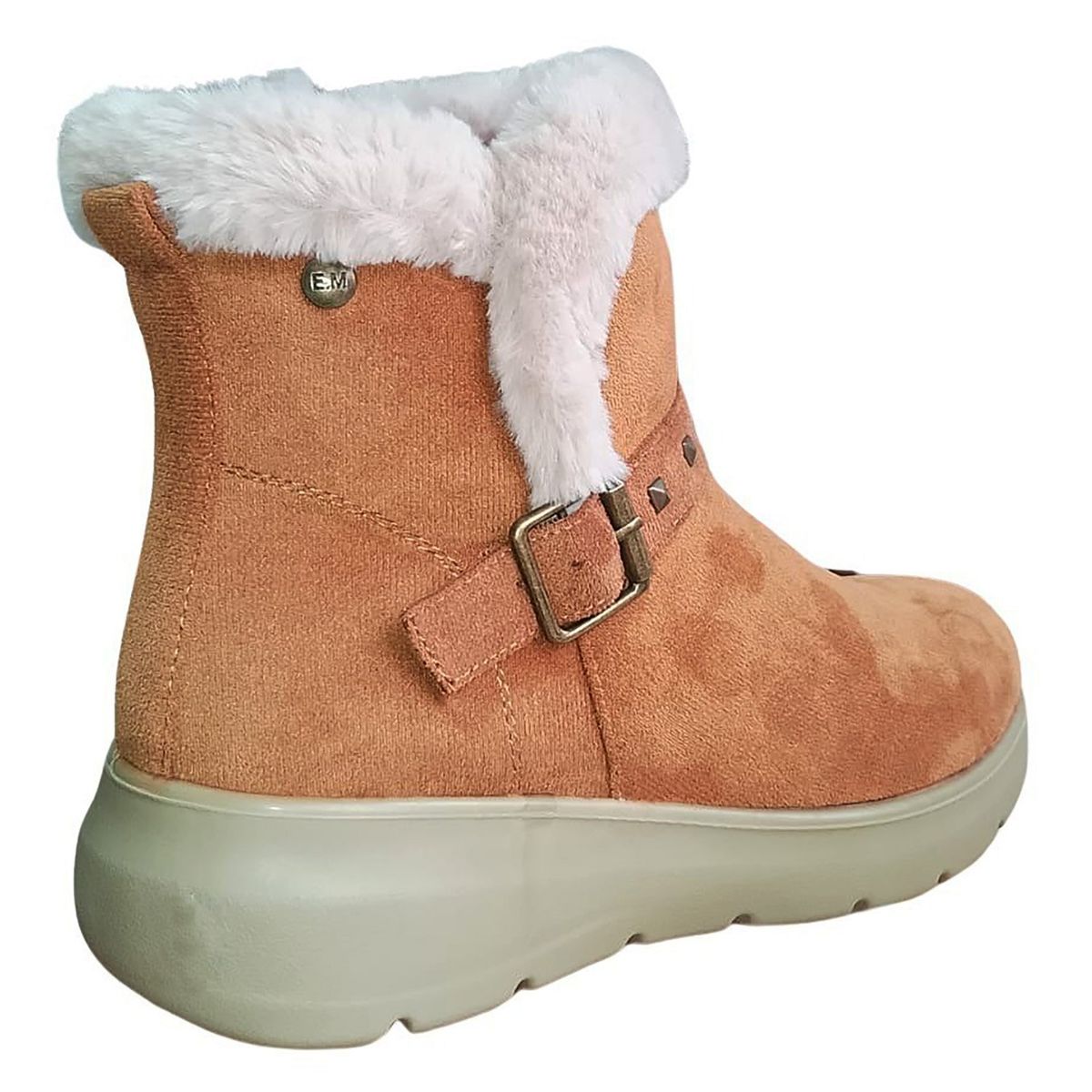 ZAPATILLACHILE - Botin Gamuza Con Chiporro De Mujer Perfectas Para Invierno