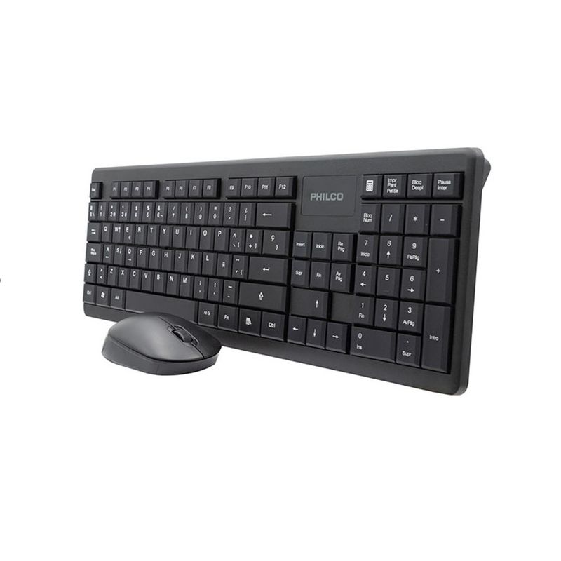 PHILCO - COMBO TECLADO MOUSE INALAMBRICO PHILCO NEGRO