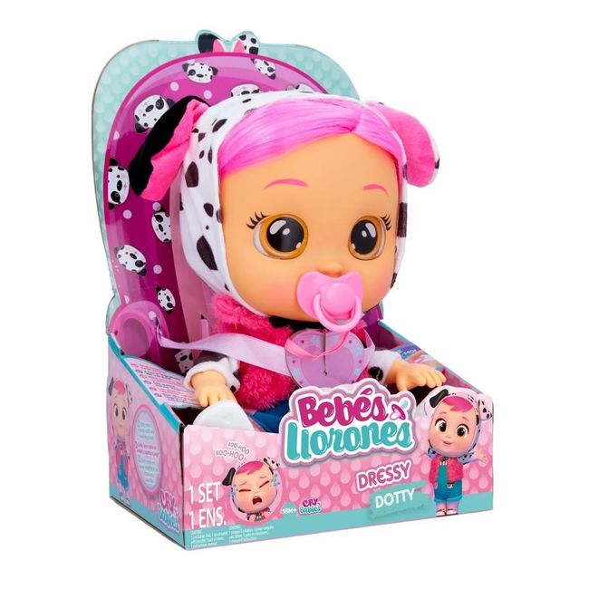 INTEK GAMES - Muñeca Dotty Dressy Bebes Llorones Cry Babies