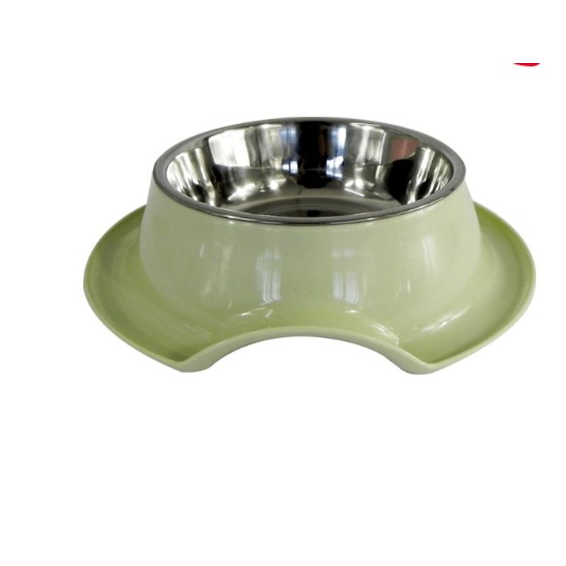 GENERICO - PLATO DE COMIDA PARA MASCOTA ACERO INOXIDABLE LISO 215X5CM