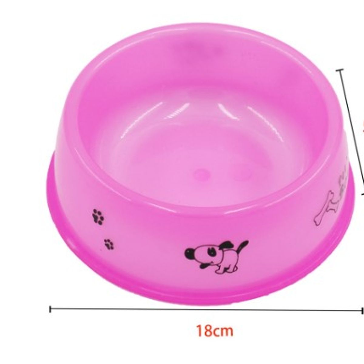 GENERICO - PLATO DE COMIDA PARA MASCOTA PLASTICO 18X5CM