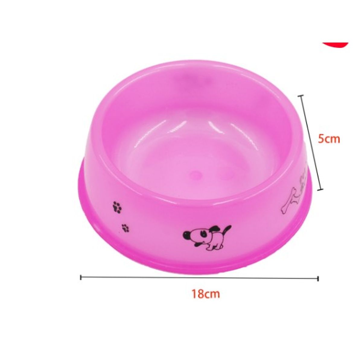 GENERICO - PLATO DE COMIDA PARA MASCOTA PLASTICO 18X5CM