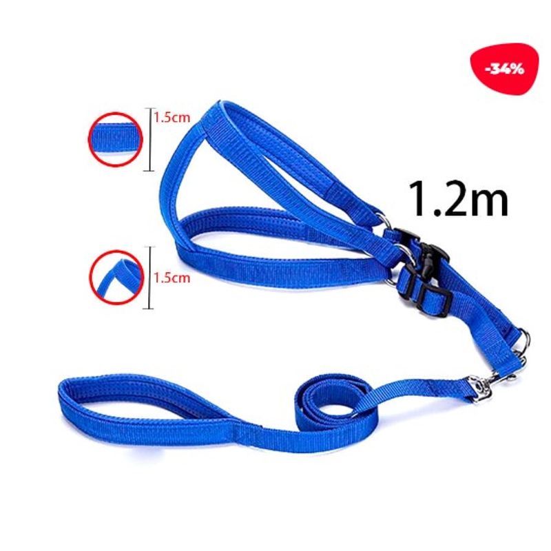 GENERICO - CORREA PARA MASCOTA COLOR LISO 12M  15CM