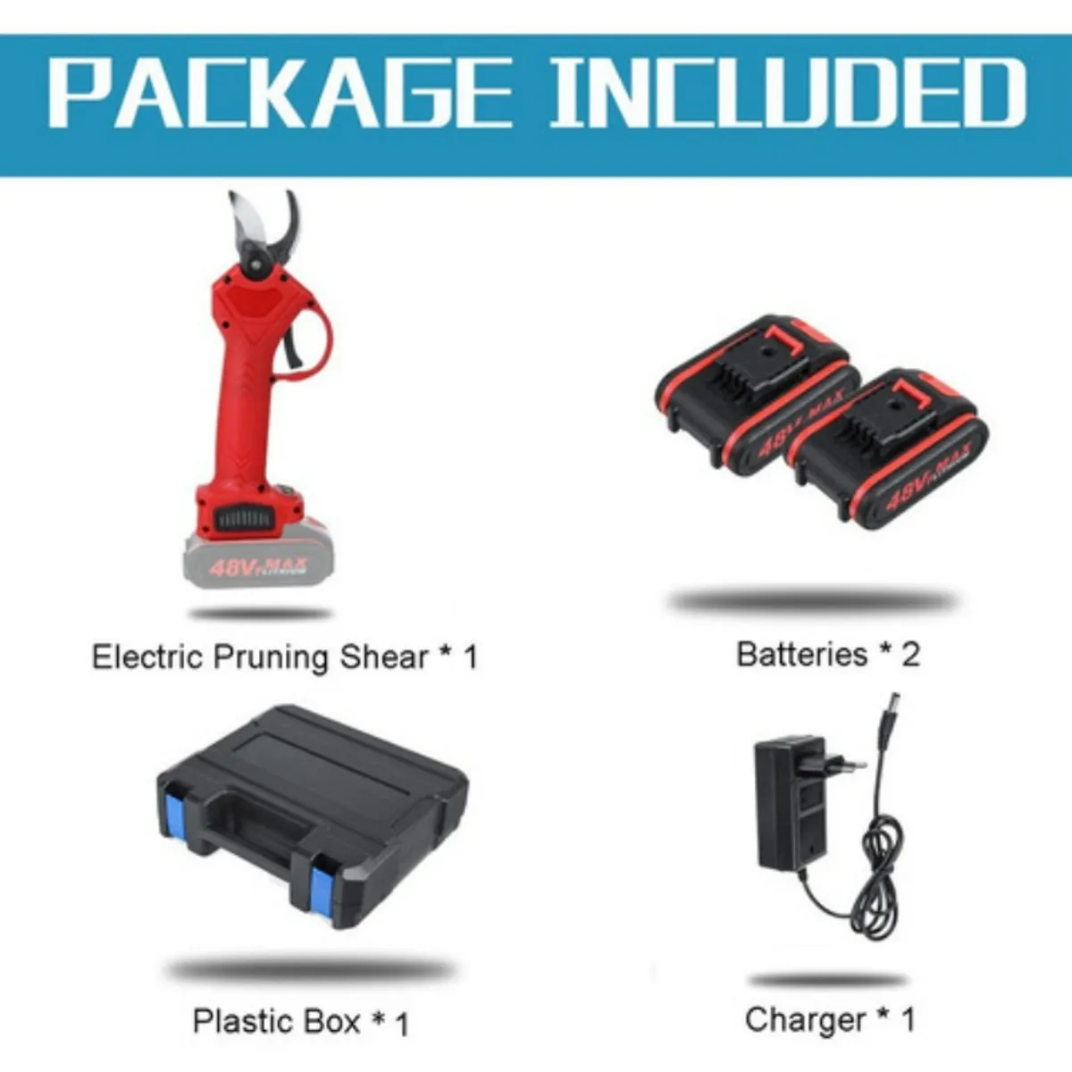GENERICO - Tijeras Electricas Para Podar Inalambricas 48v 500w