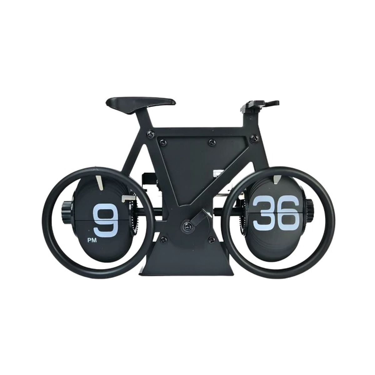 OEM - Reloj de Escritorio con Páginas Bicicleta Negra