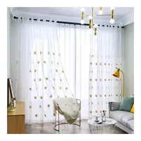 Cortina Velo Visillo Bordado 140 x 230 cm 2 Paños - Margarita A6