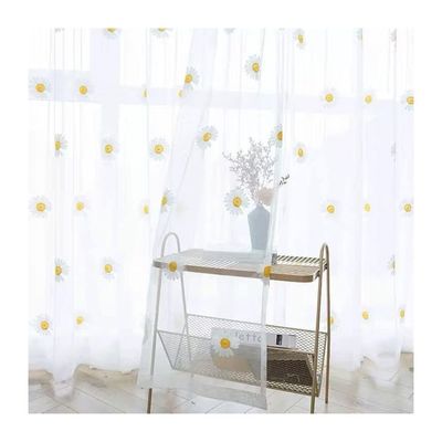 Imagen 2 del producto Cortina Velo Visillo Bordado 140 x 230 cm 2 Paños - Margarita A6