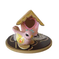 CREA TALLER - Casa pájaro decorativa de madera