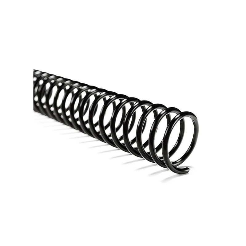 GENERICO - Espiral Plásticos Negro Para Encuadernación 8 MM (40 Hojas)