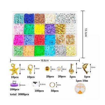 Imagen 2 del producto Juego De Cuentas 24 Colores Y Letras 6500 Kit Hacer Pulseras