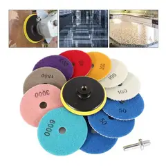 KUANGYE - Set 17 Piezas Disco Flexible Diamantado Pulir Mármol Granito