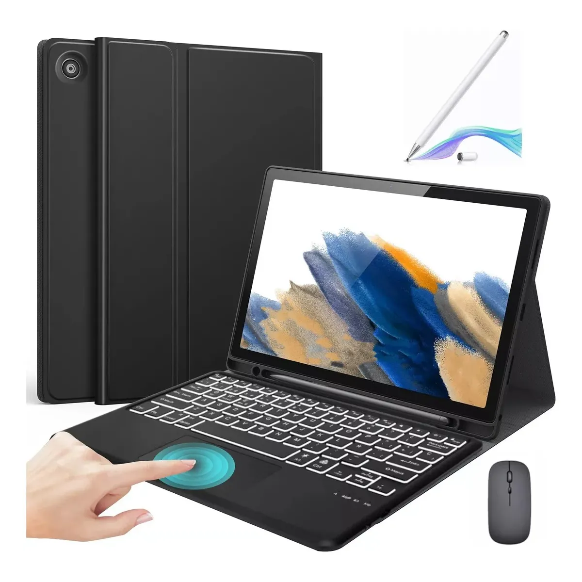TNAKIEX - Funda Teclado Táctil +lápiz+mouse Para Galaxy Tab A9 Plus
