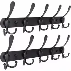 TNAKIEX - 2 Pcs Perchero De Pared Con Ganchos De Acero Inoxidable P/toallas