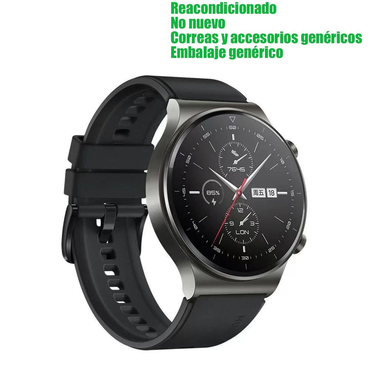 HUAWEI - Huawei GT 2 Pro 46mm Bluetooth Gris Reacondicionado(Semi Nuevo)