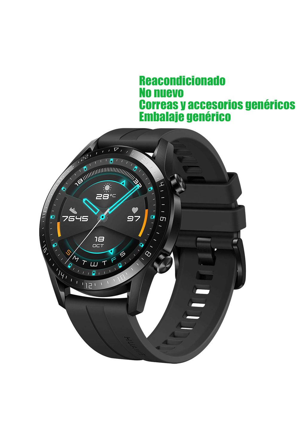 HUAWEI Huawei GT 2 46mm Bluetooth Negro Reacondicionado(Semi Nuevo