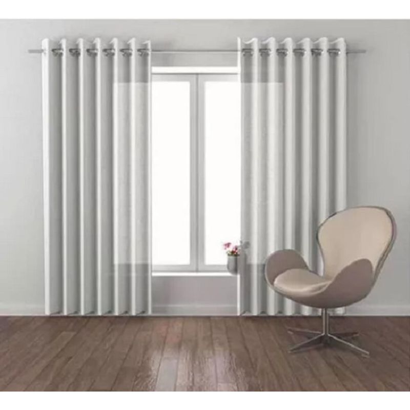VELO - Visillo Velo Cortinas Con Argollas Premium 140x240 BLANCO