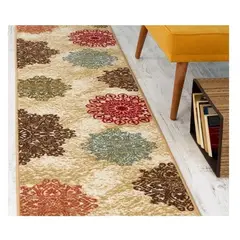MROTTO - Alfombra Pasillo Beige 70 cm x 3 metros ANTIDESLIZANTE Sin Overlock