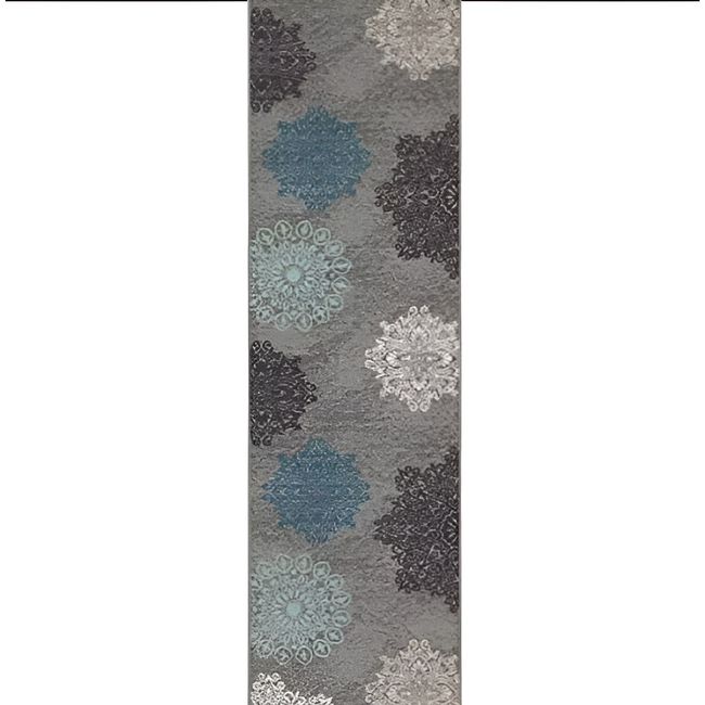 MROTTO - Alfombra Pasillo Gris 70 cm x 3 metros ANTIDESLIZANTE Sin Overlock