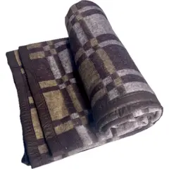 RANCO - Frazada Térmica Escocesa Café 1,5 plazas 450g/m2 - Textil