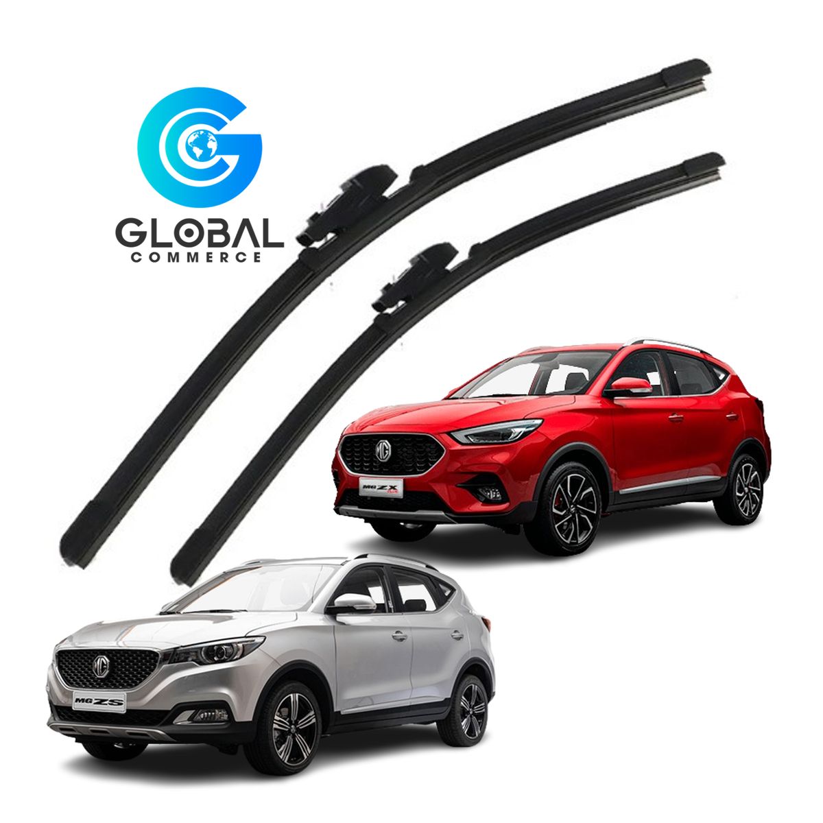 GENERICO - Set Plumillas Limpiaparabrizas MG Zs Zx - 2 Piezas