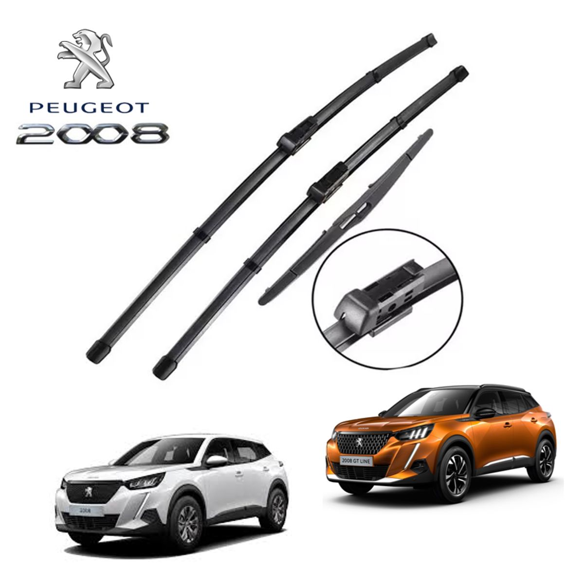 GENERICO - Set Plumillas Limpiaparabrizas 2008 - 3 Piezas