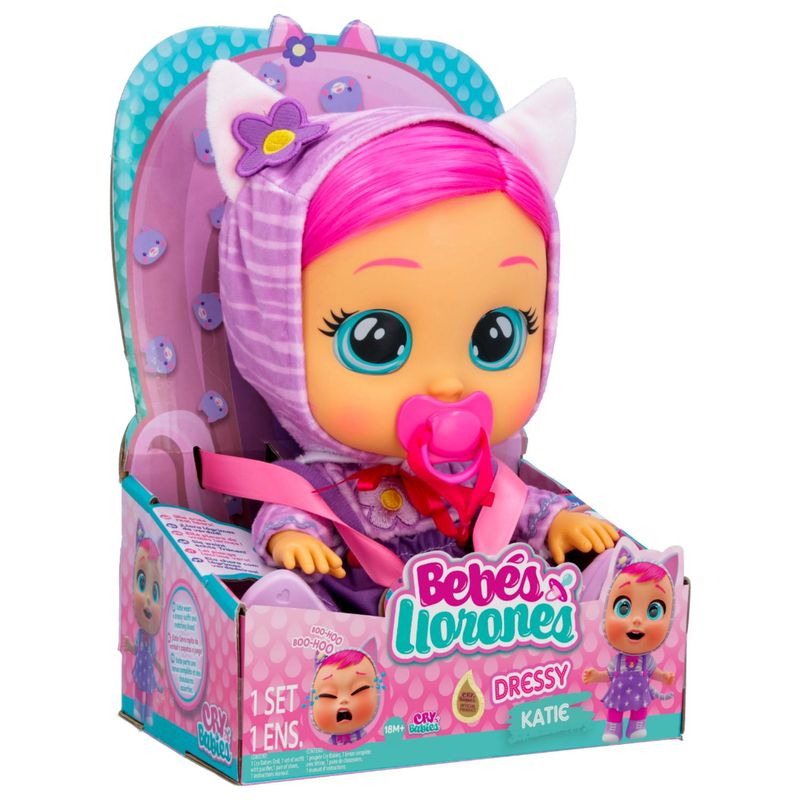 CRY BABIES - Muñeca Bebes Llorones Dressy Katie