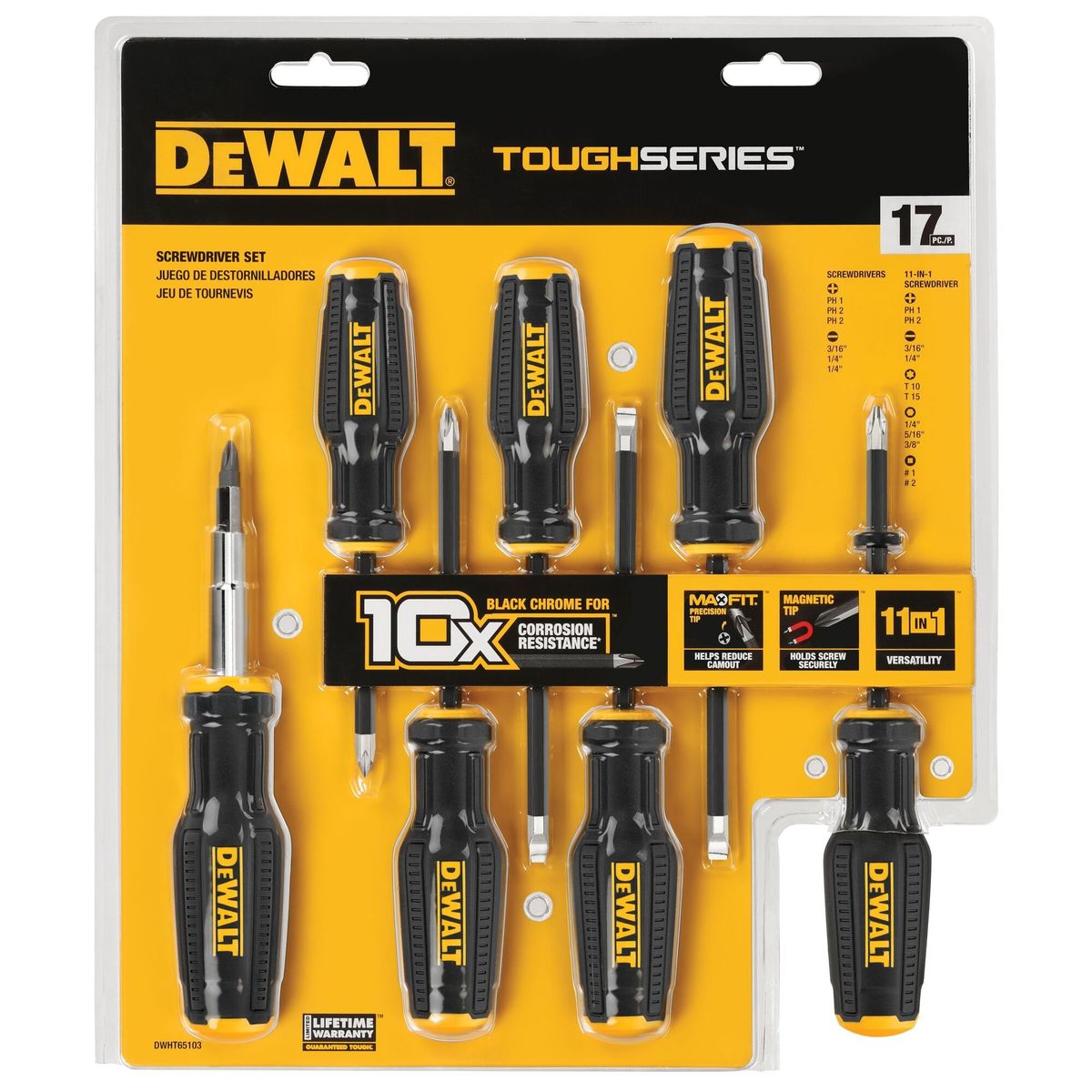 DEWALT - Set Destornilladores 17 Piezas TOUGHSERIES DEWALT DWHT65103