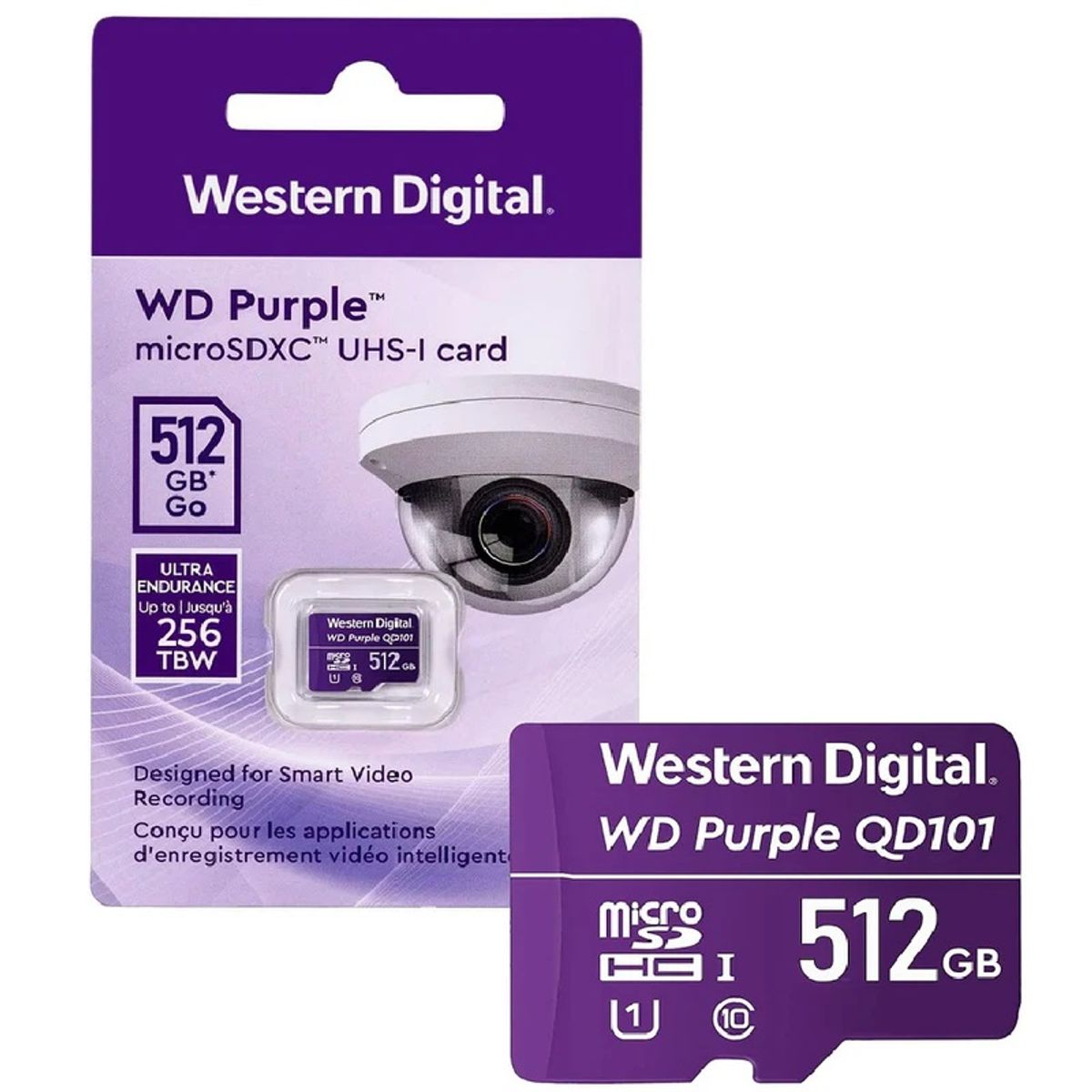 WESTERN DIGITAL - Memoria MicroSD Western Digital WD Purple 512Gb D101