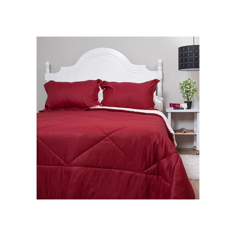 DORAL - Plumón Sherpa Chiporro 2.5 Plazas Jacquard Suave y Térmico