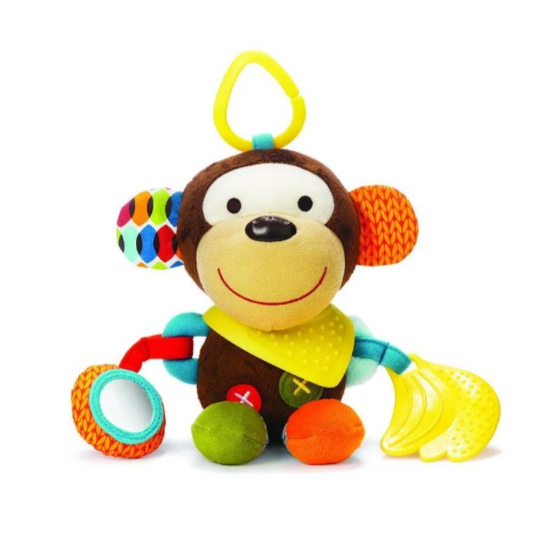 GENERICO - Peluche Estimulación Sonajero Monito Café Bebé