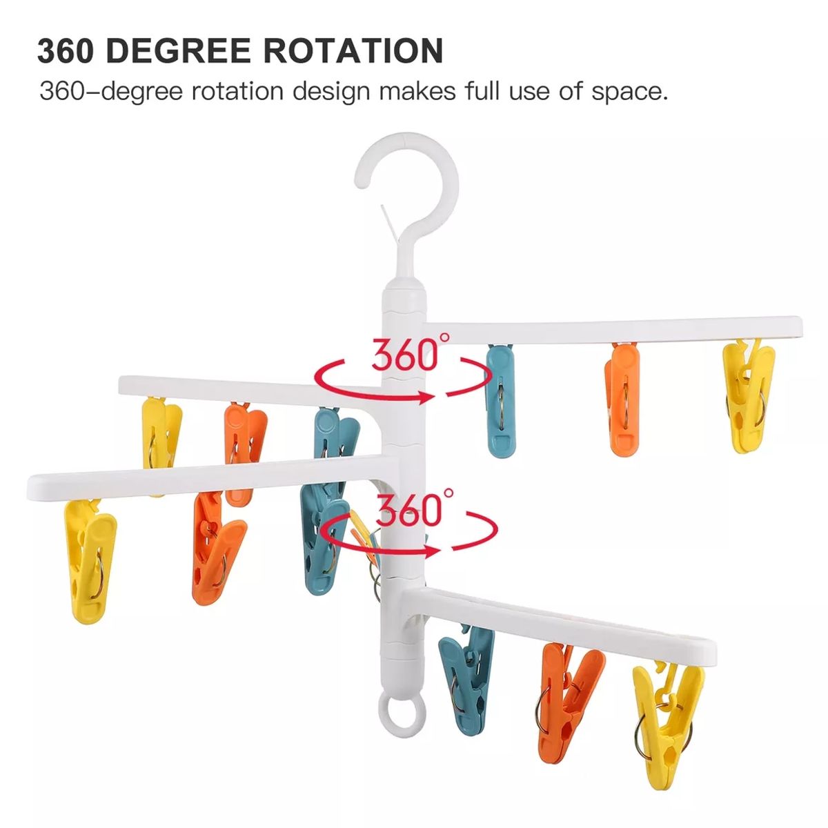ATURE - Colgador Tendedero Para Ropa Giratorio Colgable 5 Niveles