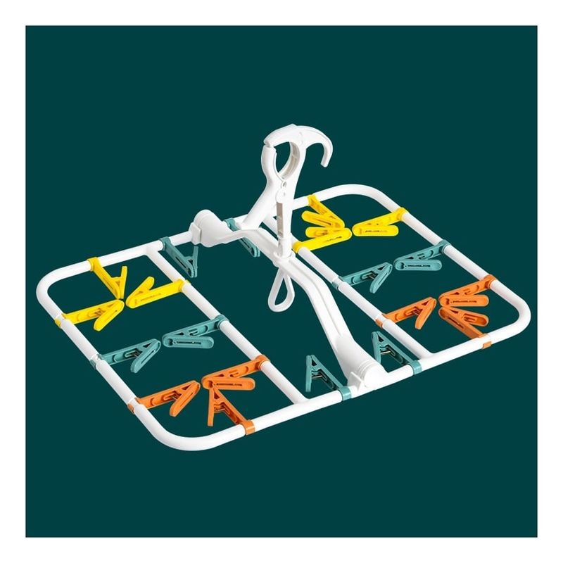 GENERICO - Colgador Tendedero Para Ropa Giratorio Plegable 20 Pinzas