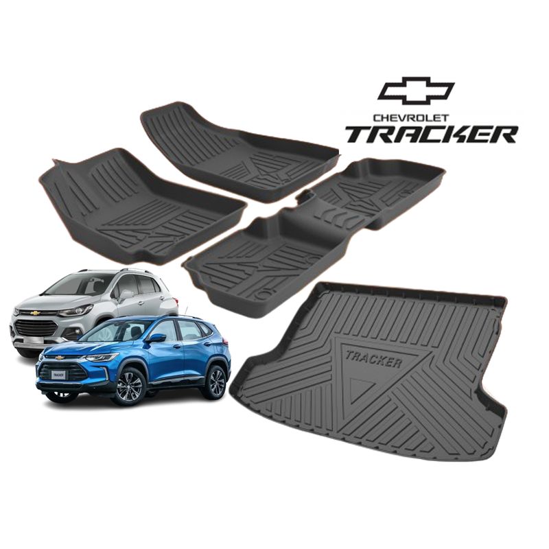GENERICO - Set Pisos y meletero calce Perfecto Chervrolet Tracker- 4Pzs