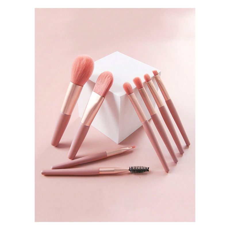 GENERICO - Set 8 Mini Brochas De Maquillaje Para Cara Rostro Ojo Sombra