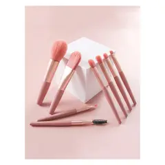 GENERICO - Set 8 Mini Brochas De Maquillaje Para Cara Rostro Ojo Sombra
