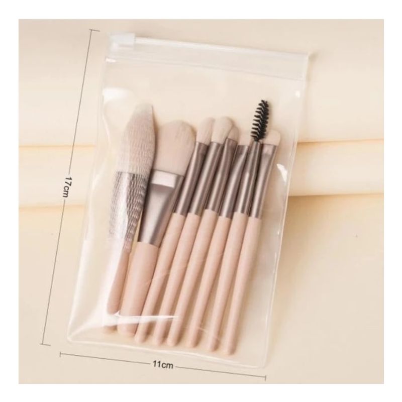 GENERICO - Set 8 Mini Brochas De Maquillaje Para Cara Rostro Ojo Sombra Caqui